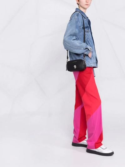 Shop Karl Lagerfeld K/ikonik Leather Camera Bag In Schwarz