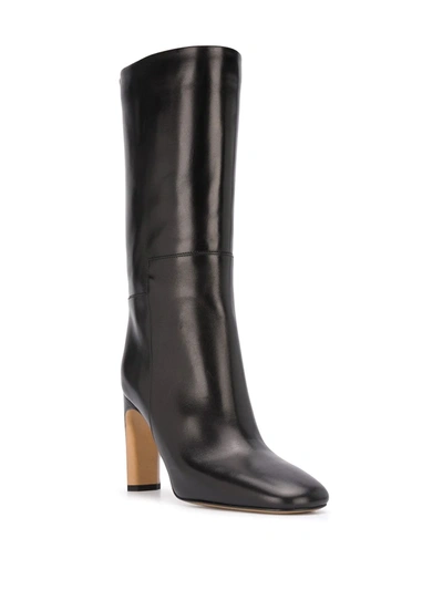 Shop Jil Sander Block-heel Pull-on Boots In Black