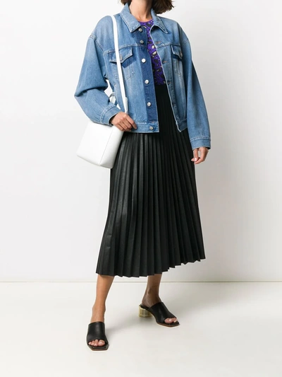 Mm6 Maison Margiela Pleated Mid-length Skirt In Black