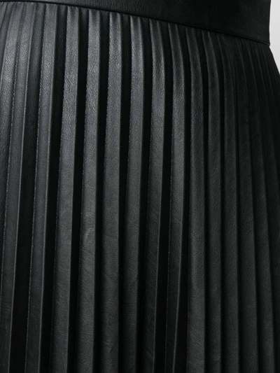 Mm6 Maison Margiela Pleated Mid-length Skirt In Black