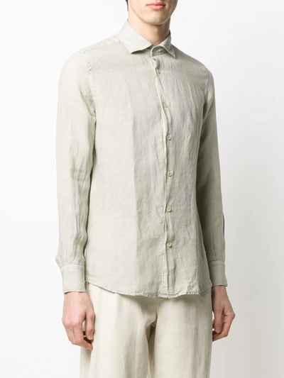 Shop Glanshirt Slim Fit French Collar Shirt In Green