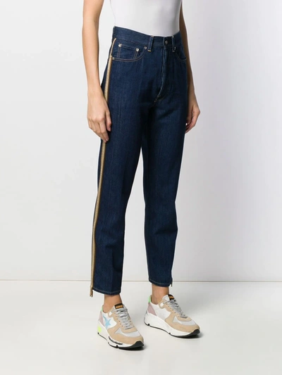 Shop Golden Goose Cropped Straight-leg Jeans In Black