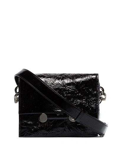 Shop Marni Caddy Crinkle Belt Bag In Black