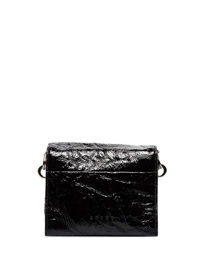 Shop Marni Caddy Crinkle Belt Bag In Black