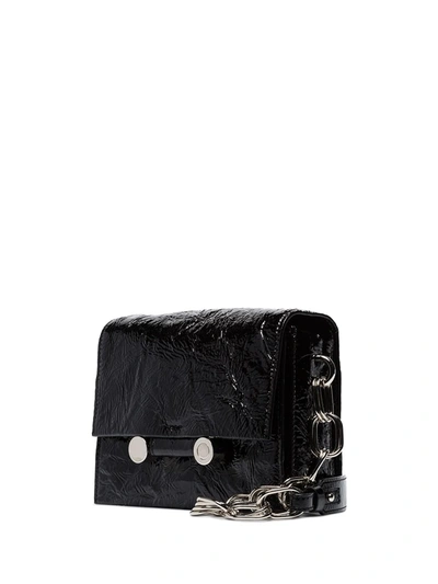 Shop Marni Caddy Crinkle Belt Bag In Black