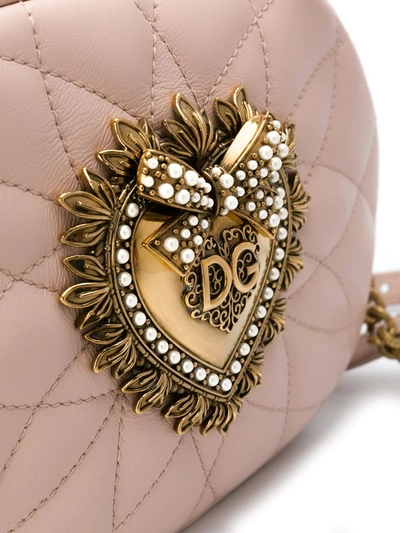 Shop Dolce & Gabbana Devotion Quilted Camera Bag In Pink