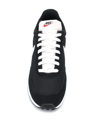 Shop Nike Contrrast Logo Sneakers In Black