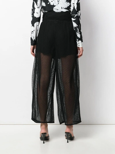 Shop Dolce & Gabbana Mesh High-rise Trousers In Black