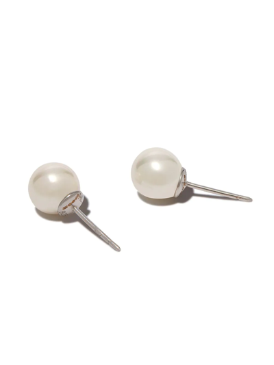 Shop Hatton Labs Pearl Stud Earrings In Silber