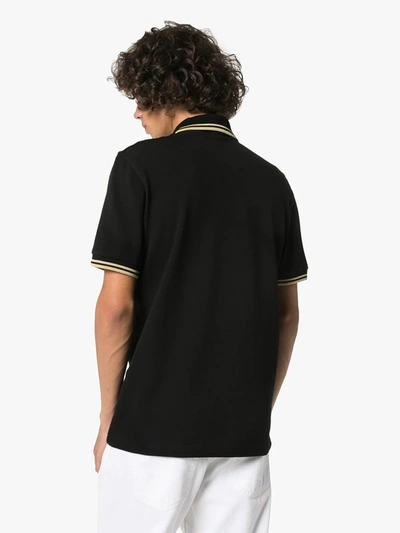 Shop Fred Perry Stripe-trimmed Polo Shirt In Black
