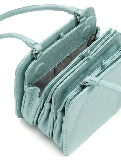 Shop Sarah Chofakian Multiple Compartments Shoulder Bag In Blue