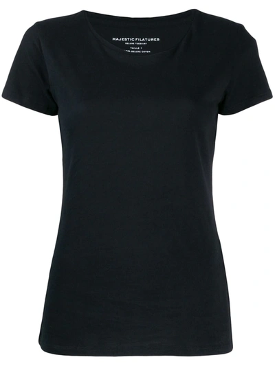 Shop Majestic Basic T-shirt In Black