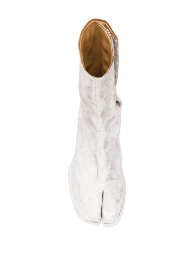 Shop Maison Margiela Tabi 70mm Ankle Boots In White
