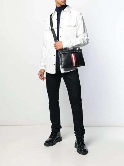 Men's Trainspotting Leather Crossbody Bag In Black