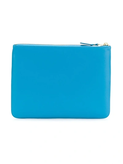 Comme Des Garçons Zipped Coin Purse In Blue