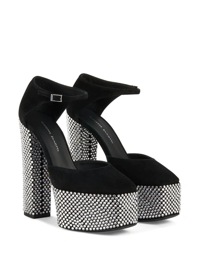 Giuseppe Zanotti Crystal-embellished Platform Sandals In Black