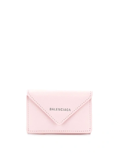 Shop Balenciaga Mini Paper Wallet In Pink