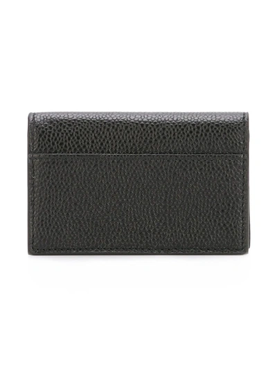 Shop Thom Browne Grained-leather Wallet In Black