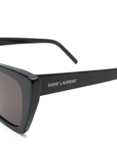 Shop Saint Laurent Mica Sl 276 Sunglasses In Black