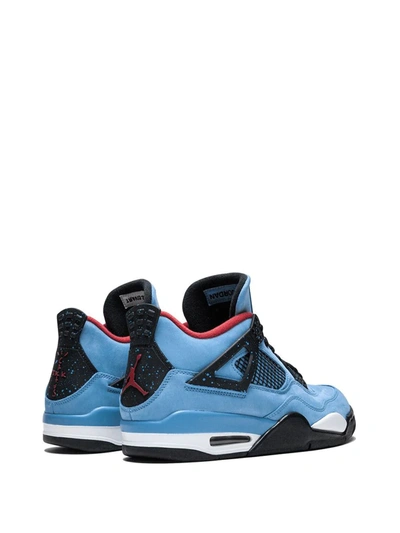Shop Jordan X Travis Scott Air  4 Retro "cactus Jack" Sneakers In Blue