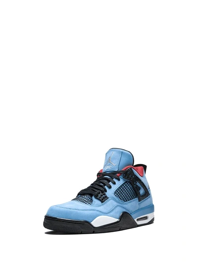 Shop Jordan X Travis Scott Air  4 Retro "cactus Jack" Sneakers In Blue