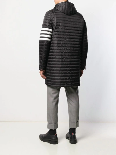 Shop Thom Browne 4-bar Padded Coat In Black