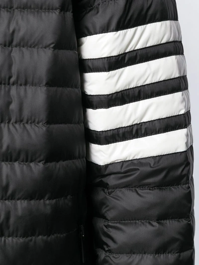 Shop Thom Browne 4-bar Padded Coat In Black