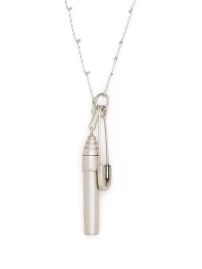 Shop Jil Sander Heirloom Chain Necklace In Silver