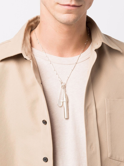 Shop Jil Sander Heirloom Chain Necklace In Silver