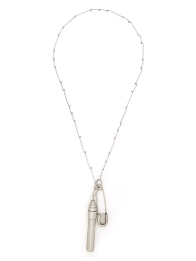 Shop Jil Sander Heirloom Chain Necklace In Silver
