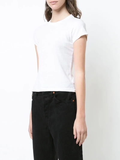 Re/done Solid-colour Crewneck T-shirt In White