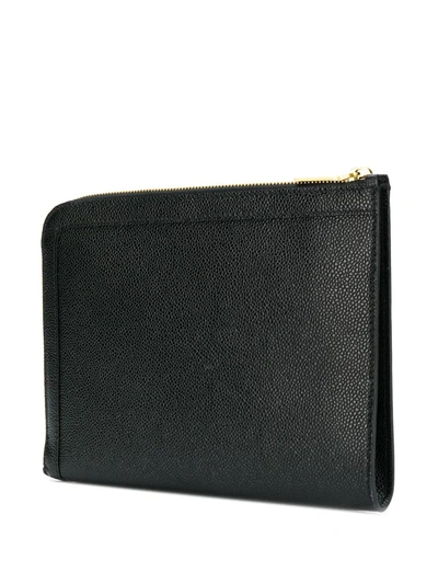 Thom Browne "embossed Leather Pouch In Black