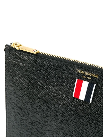 Thom Browne "embossed Leather Pouch In Black