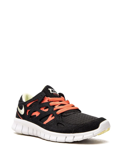 Nike Free Run 2 Sneakers In Black/magic Ember In Black