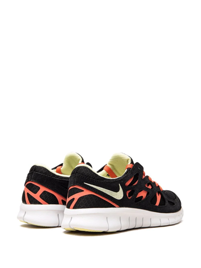 Nike Free Run 2 Sneakers In Black/magic Ember In Black