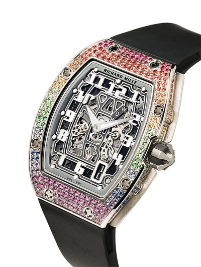 Shop Mad Paris Customised  Richard Mille Rm67-01 Rainbow 47.52mm In Metallic