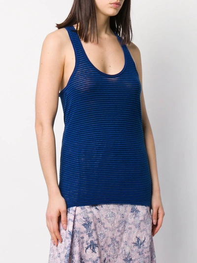 Shop Isabel Marant Étoile Avien Tank Top In Blue