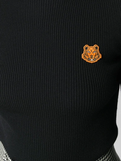 Shop Kenzo Tiger Patch Wool Jumper In Black