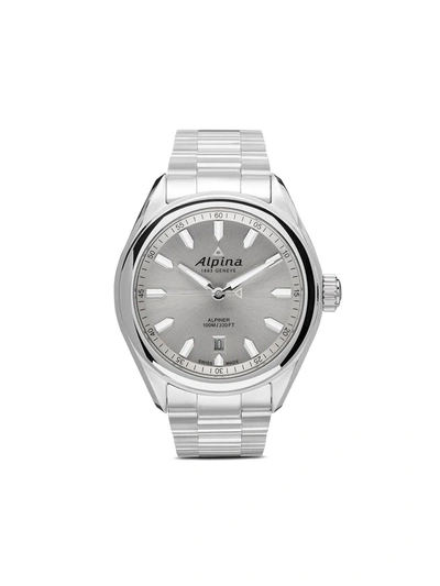 Shop Alpina Alpiner Quartz 42mm In White