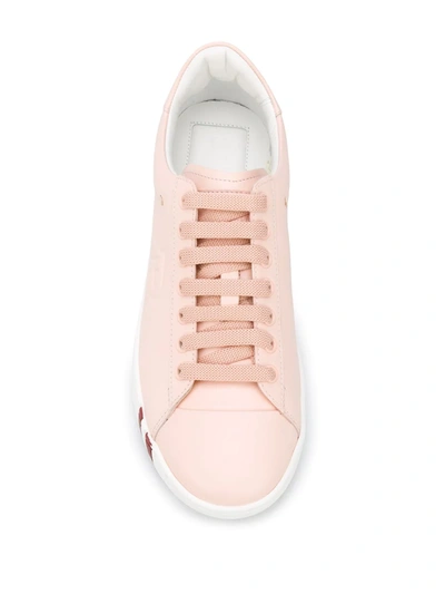 Shop Bally Embossed Logo Lace-up Sneakers In Pink