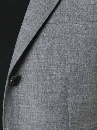 Shop Thom Browne Classic Single Breasted Sport Coat In Medium Grey 2-ply Wool Fresco