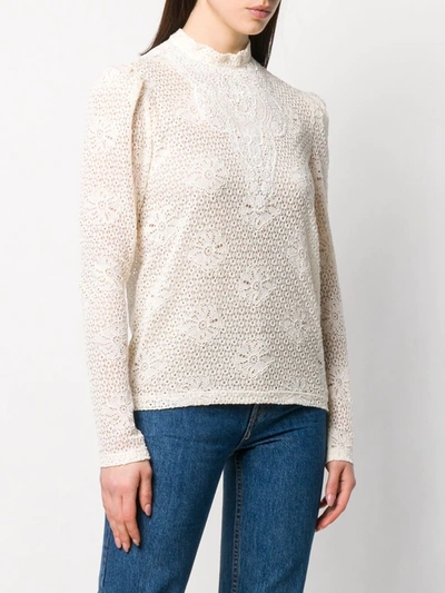 Philosophy Di Lorenzo Serafini Lace Embroidered Blouse In Neutrals