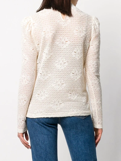Philosophy Di Lorenzo Serafini Lace Embroidered Blouse In Neutrals