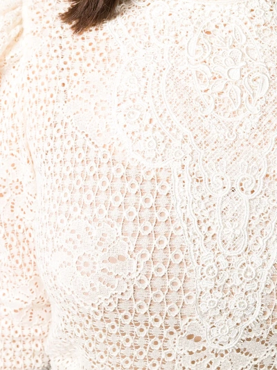 Philosophy Di Lorenzo Serafini Lace Embroidered Blouse In Neutrals