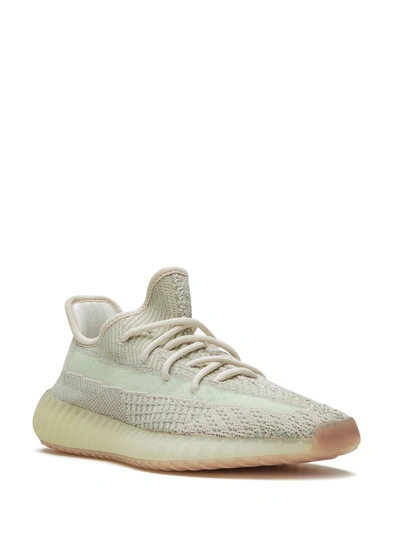 Adidas Originals Yeezy Boost 350 V2 Mesh-trimmed Primeknit Sneakers In Neutrals