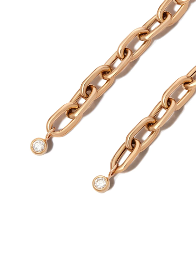 Shop Zoë Chicco 14kt Yellow Gold Diamond Chain-link Drop Earrings