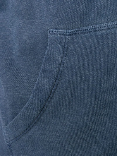 James Perse Jersey Zip Hoodie In Blue
