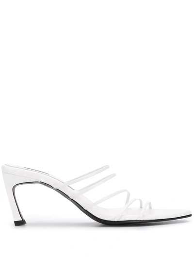 Shop Reike Nen 80mm Pointed Strappy Sandals In White