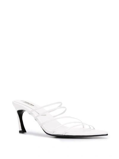 Shop Reike Nen 80mm Pointed Strappy Sandals In White