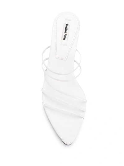 Shop Reike Nen 80mm Pointed Strappy Sandals In White